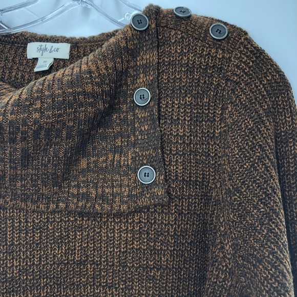 42. NWT!! Style & Co. Rust and Black Sweater - Picture 3 of 6